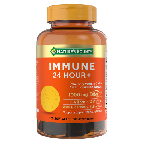 Nature's Bounty Immune 24 Hour+, 120 Softgels