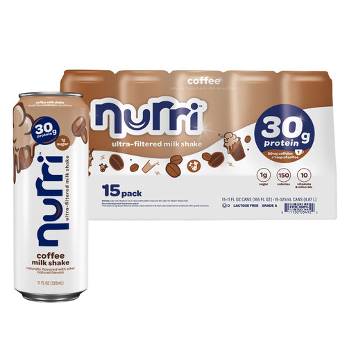 Nurri 30g Protein Shake, Coffee, 11 fl oz, 15 Pack