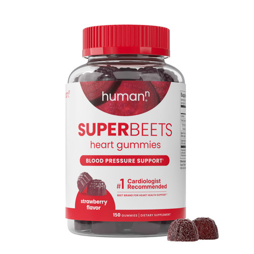 HumanN SuperBeets Heart Gummies, Strawberry, 150 Count