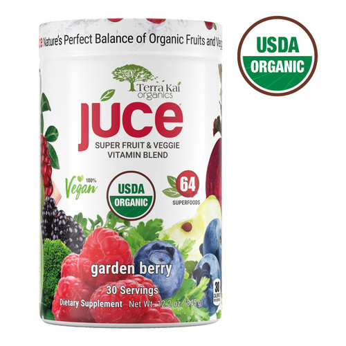 Terra Kai USDA Organic JUCE Super Fruit & Veggie Powder, 12.2 oz
