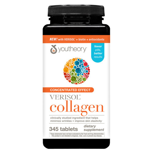 Youtheory Concentrated Effect Verisol Collagen with Biotin, 345 Tablets