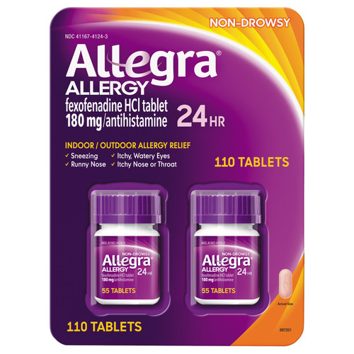 Allegra Allergy 24 Hour Non-Drowsy Tablets, 180 mg, 110 Count