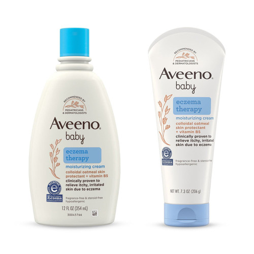 Aveeno Baby Eczema Therapy Moisturizing Cream, 2 pk – front of package