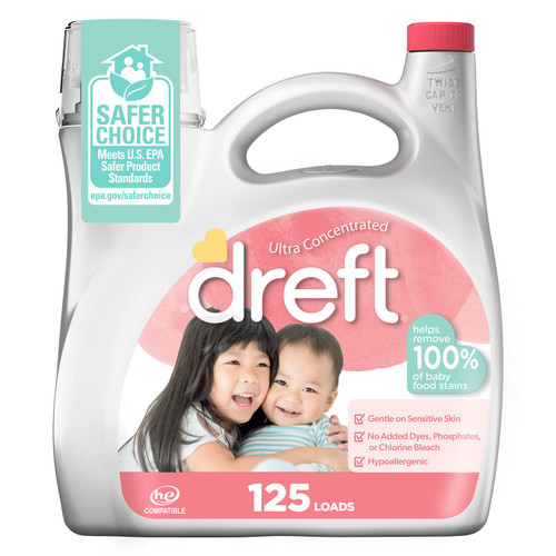 Dreft Baby Liquid Laundry Detergent, 125 Loads, 170 fl oz – front of package