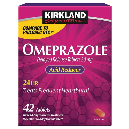 Kirkland Signature Omeprazole 20 mg Delayed Release Tablets, 42 Count