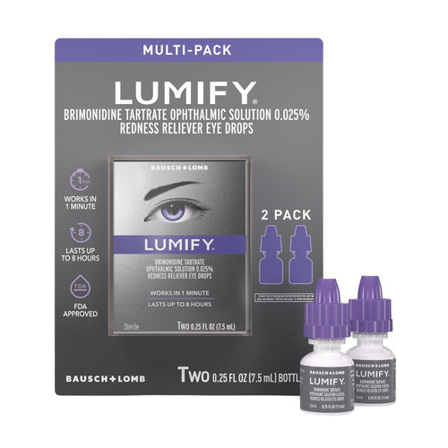 Lumify Redness Reliever Eye Drops, 2 x 7.5 ml
