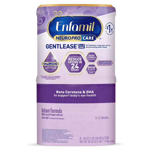 Enfamil NeuroProCare Gentlease Infant Formula, 20 oz, 2 pk – front of package