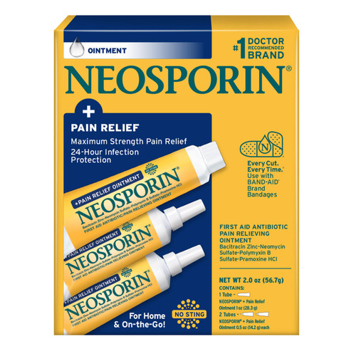Neosporin + Pain Relief Maximum Strength Antibiotic Ointment, 1 oz + 2 x 0.5 oz