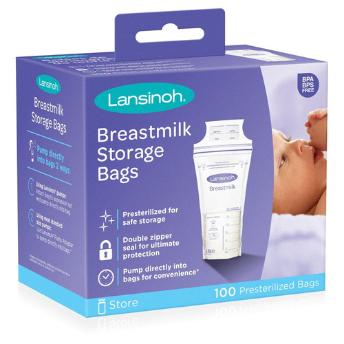 Lansinoh Breastmilk Storage Bags, 100 ct – front of package