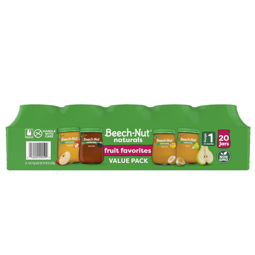 Beech-Nut Naturals Stage 1 Baby Food Jars, Variety Pack, 20 ct – front of package