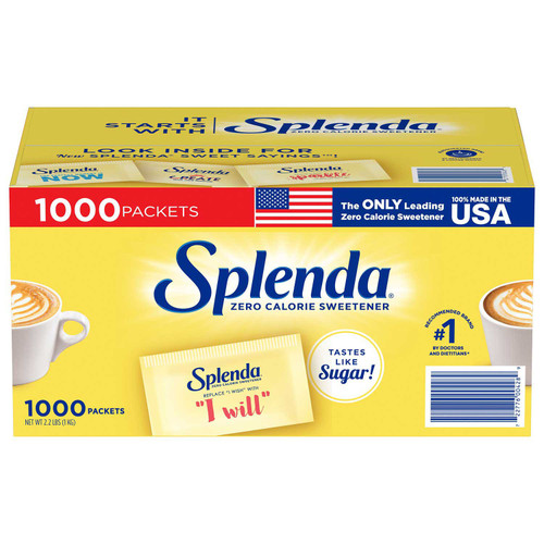 Splenda Zero Calorie Sweetener Packets, 1, 000 ct – front of package