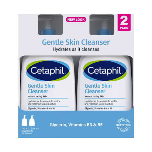 Cetaphil Gentle Skin Cleanser, 20 fl oz, 2 Pack