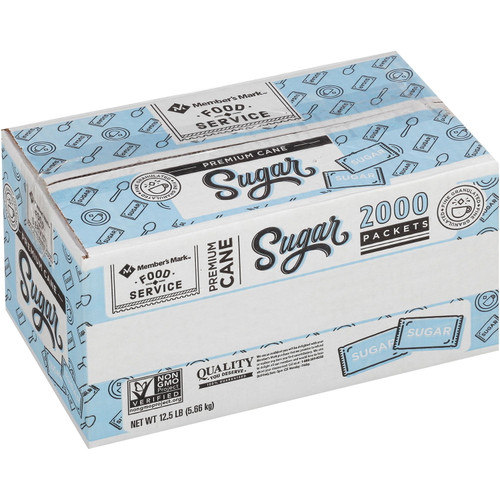 Member's Mark Premium Cane Sugar Packets, 2,000 ct – front of package