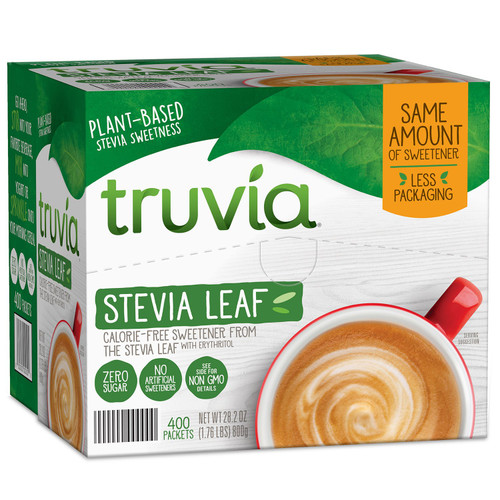 Truvia Original Calorie-Free Sweetener Packets, 400 ct – front of package