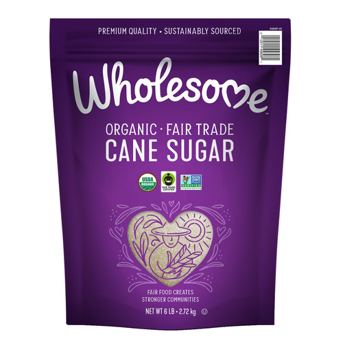 Wholesome Organic Cane Sugar, 6 lbs – front of package