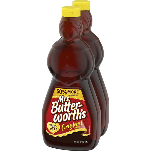 Mrs. Butterworths Original Syrup, 36 oz, 2 pk – front of package