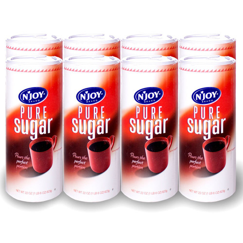 NJOY N'Joy Pure Sugar Canisters, 22 oz, 8 ct – front of package