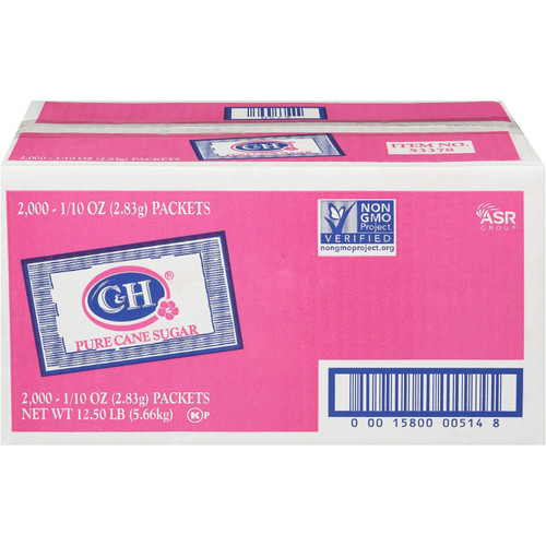 C&H Pure Cane Sugar Packets, 2000 ct – front of package