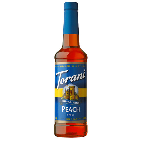 Torani Sugar-Free Peach Syrup, 25.4 fl oz – front of package