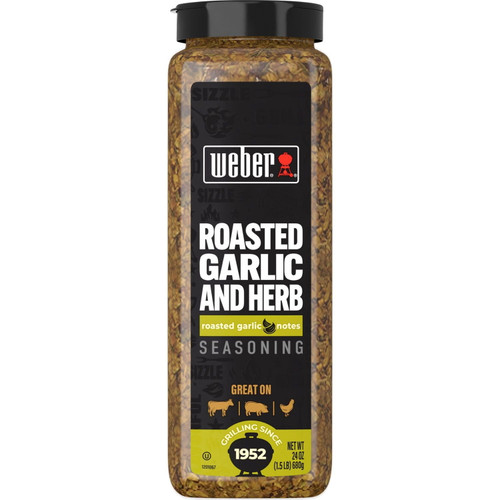 Weber Roasted Garlic & Herb Seasoning, 24 oz – front of package