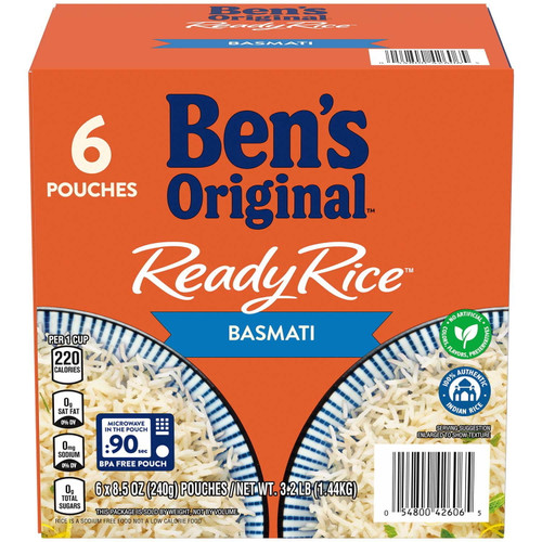 Ben's Original Ready Rice Basmati Rice, 8.5 oz, 6 pk – front of package