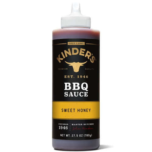 Kinder's Gold Label Sweet Honey BBQ Sauce, 27.5 oz – front of package