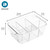IDesign Divided Cosmetic Bin, 10.4" W X 7.1" D X 3.6" H, Clear, Set of 2 – package view 4