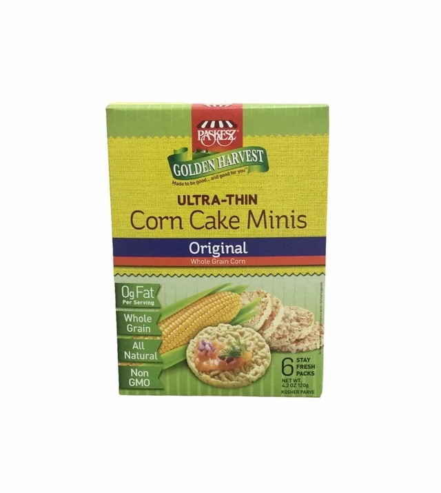 Paskesz Golden Harvest Corn Cake Minis, Original, 4.2 oz