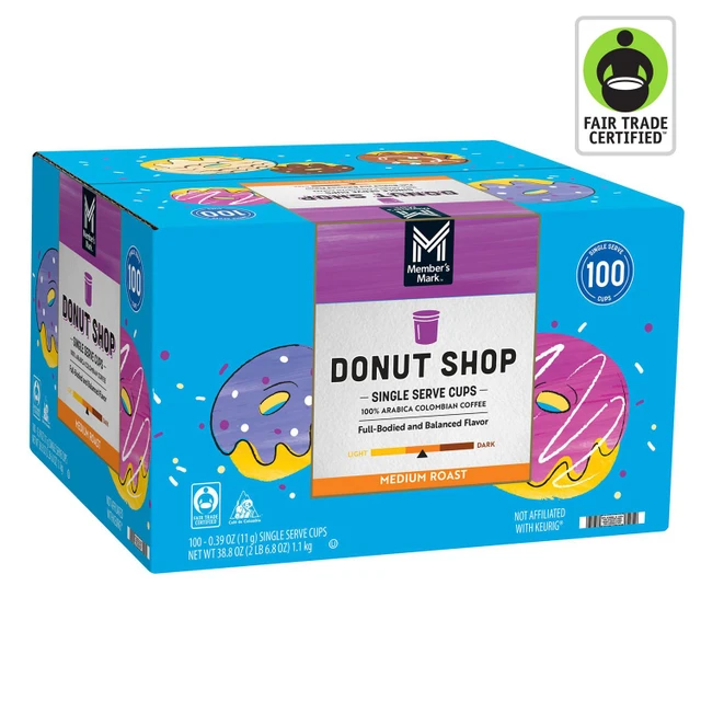 Member's Mark Donut Shop Medium Roast, 100 pods