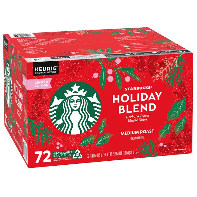 Starbucks Holiday Blend, 72 K-Cup pods