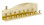 Ner Mitzvah Gold Tin Hanukkah Menorah, Classic Design for Candles, Festival of Lights Celebration