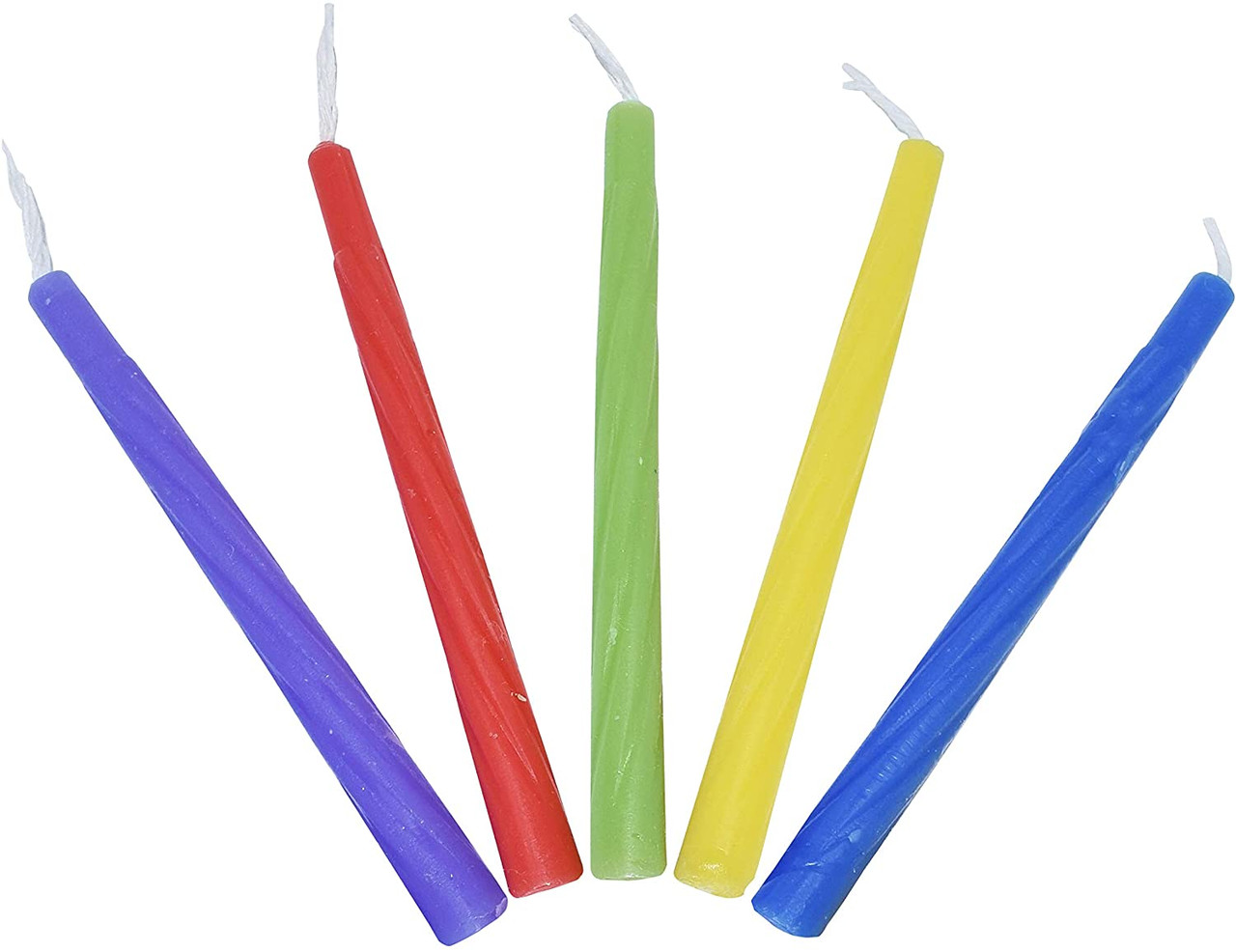 Box of 44 multicolor Hanukkah candles for a standard menorah, from Whole And Natural