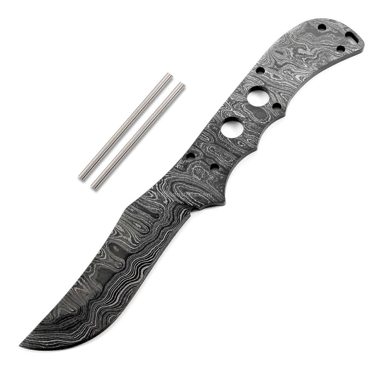Highland (USA Damascus) - DIY Knife Kit - (w/Handle Combos)