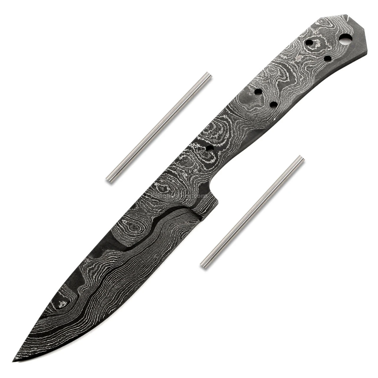 Range Rambler (USA Damascus) - DIY Knife Kit - (w/Handle Combos)