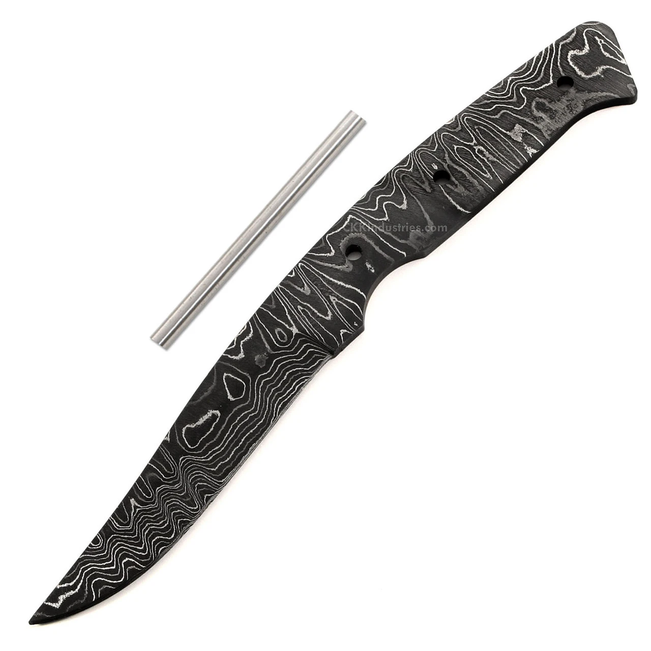 Side Spur (USA Damascus) - DIY Knife Kit - (w/Handle Combos)
