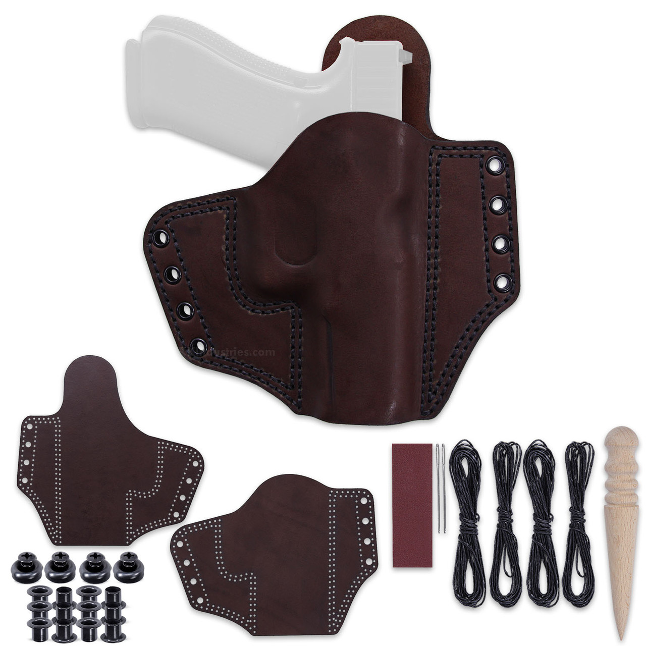 Holster Kit - for Glock® - Belt Clip Design - Leather - Right Hand Carry