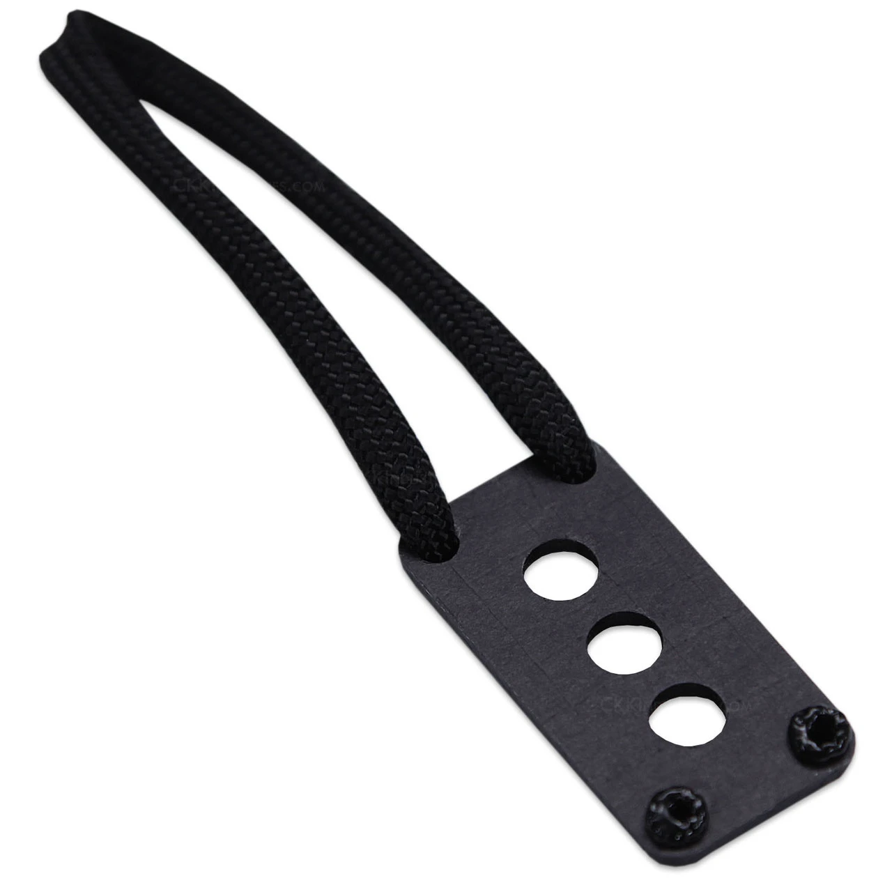 Tegris® Zipper Pull - (1.50in x 0.75in) - (Paracord - Black) - (12 Layers)