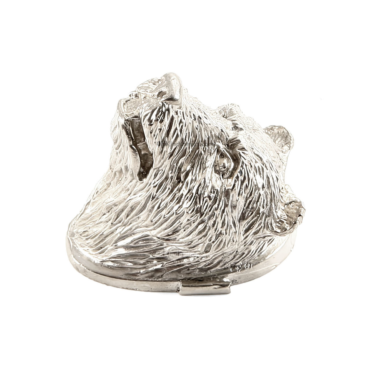 Pommel - Bear Head - Nickel Silver