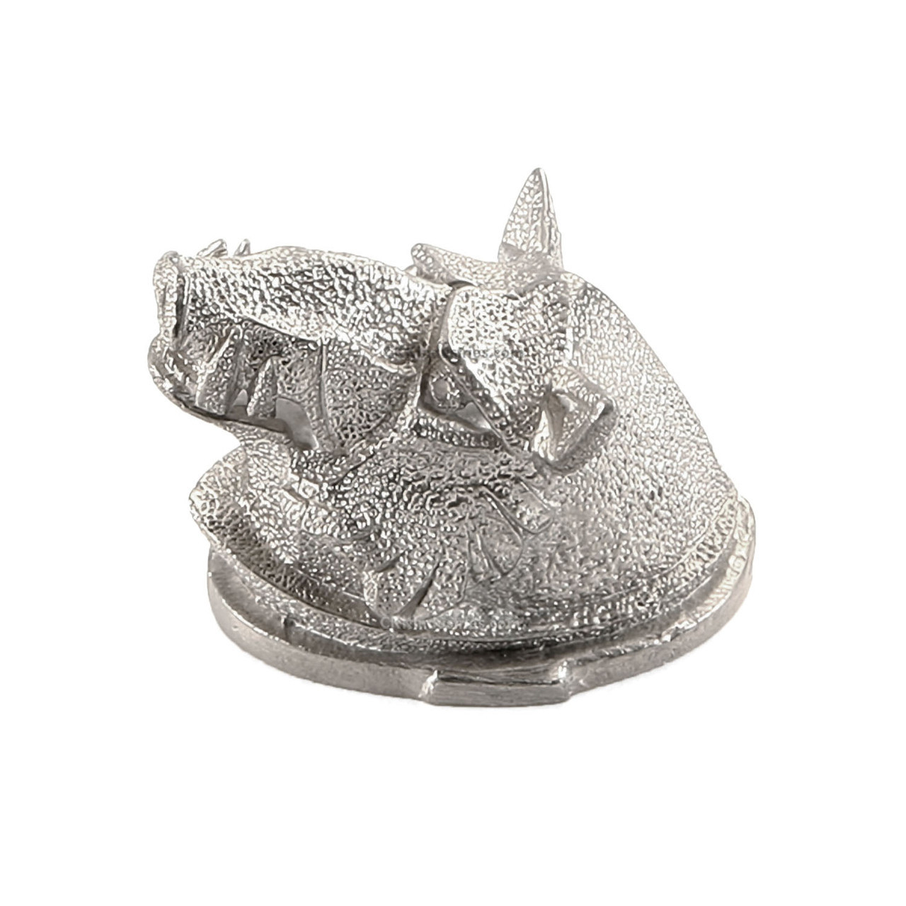 Boar Head Pommel - Nickel Silver - Satin Finish