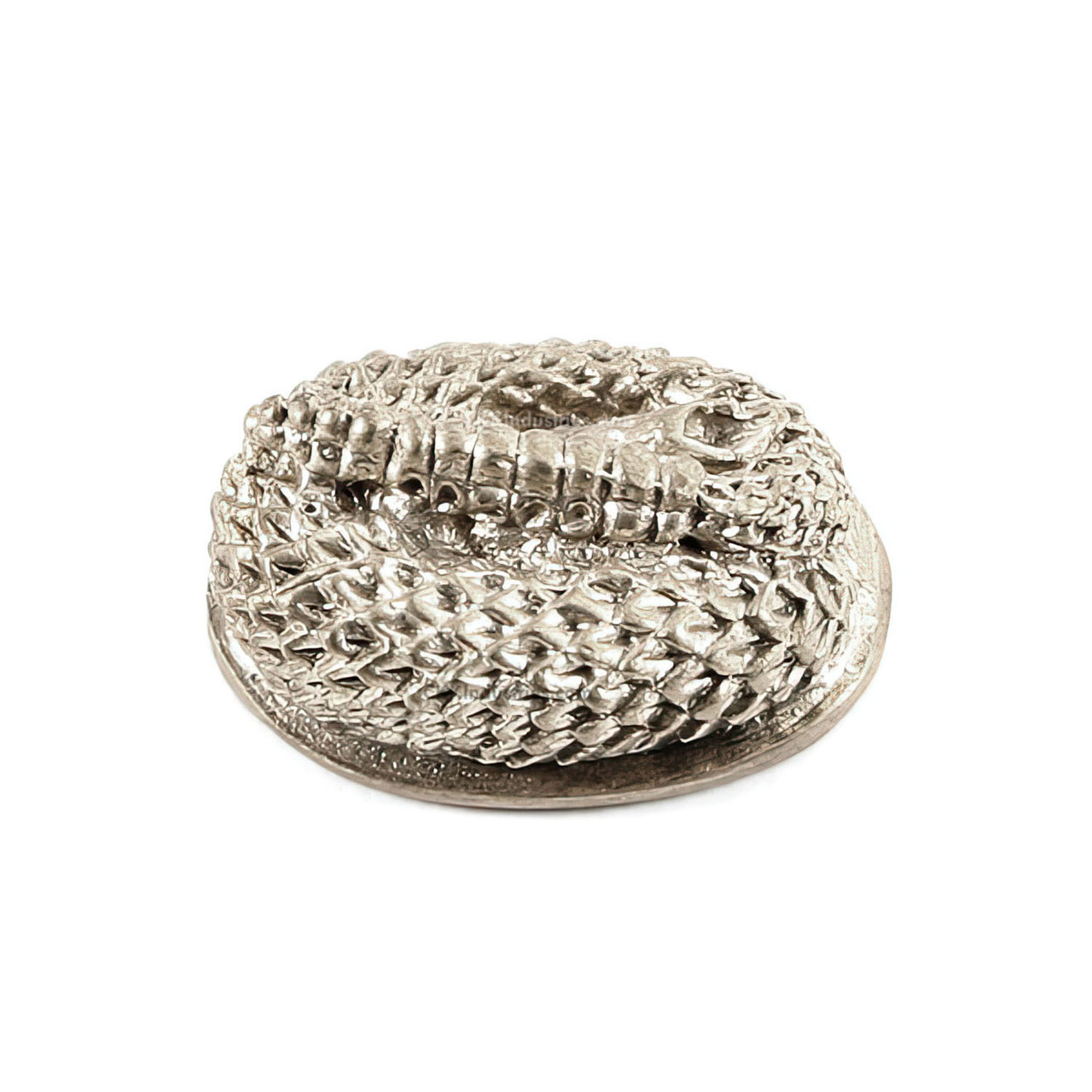 Rattlesnake Tail Pommel - Nickel Silver - Scale Edge