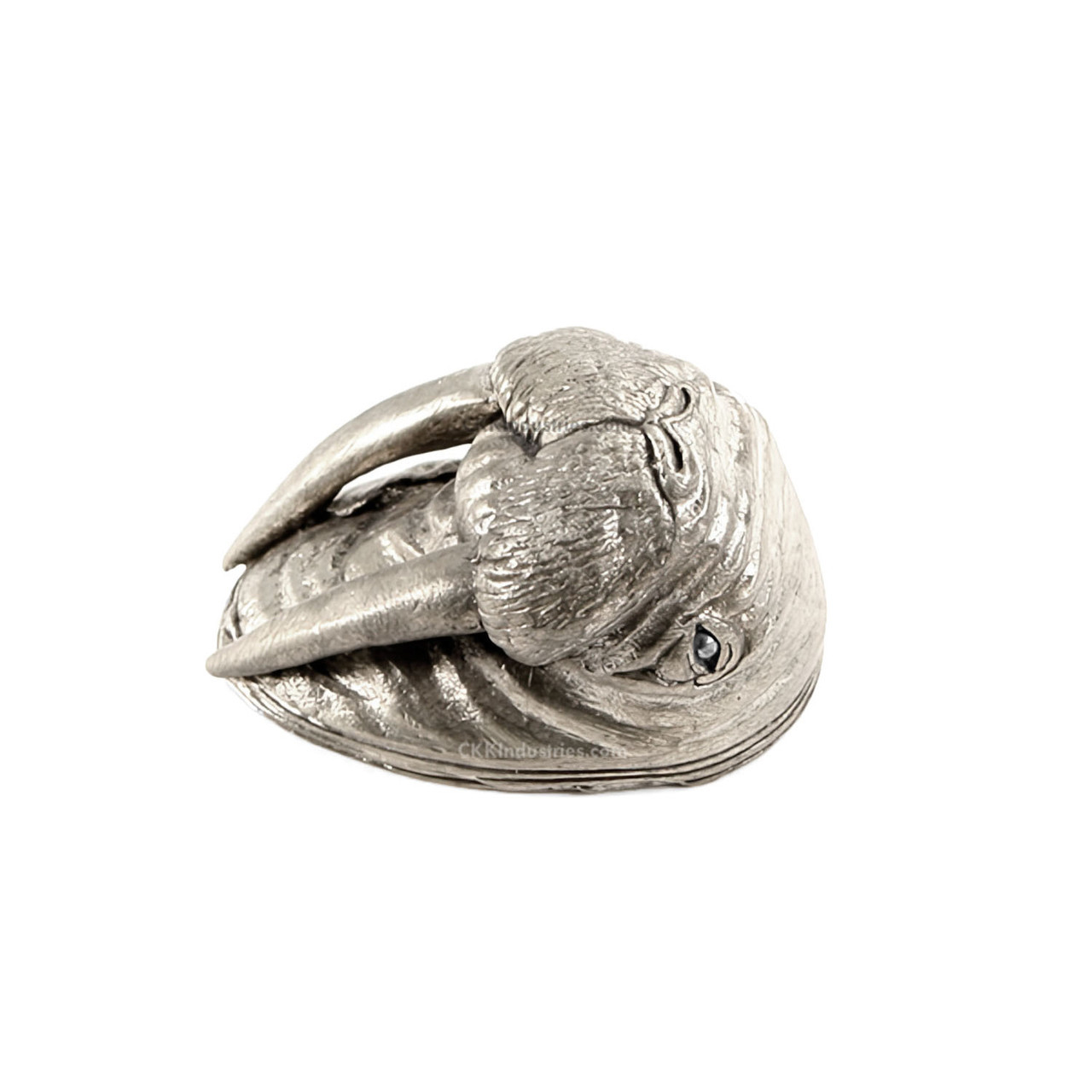 Pommel - Walrus Head - Nickel Silver