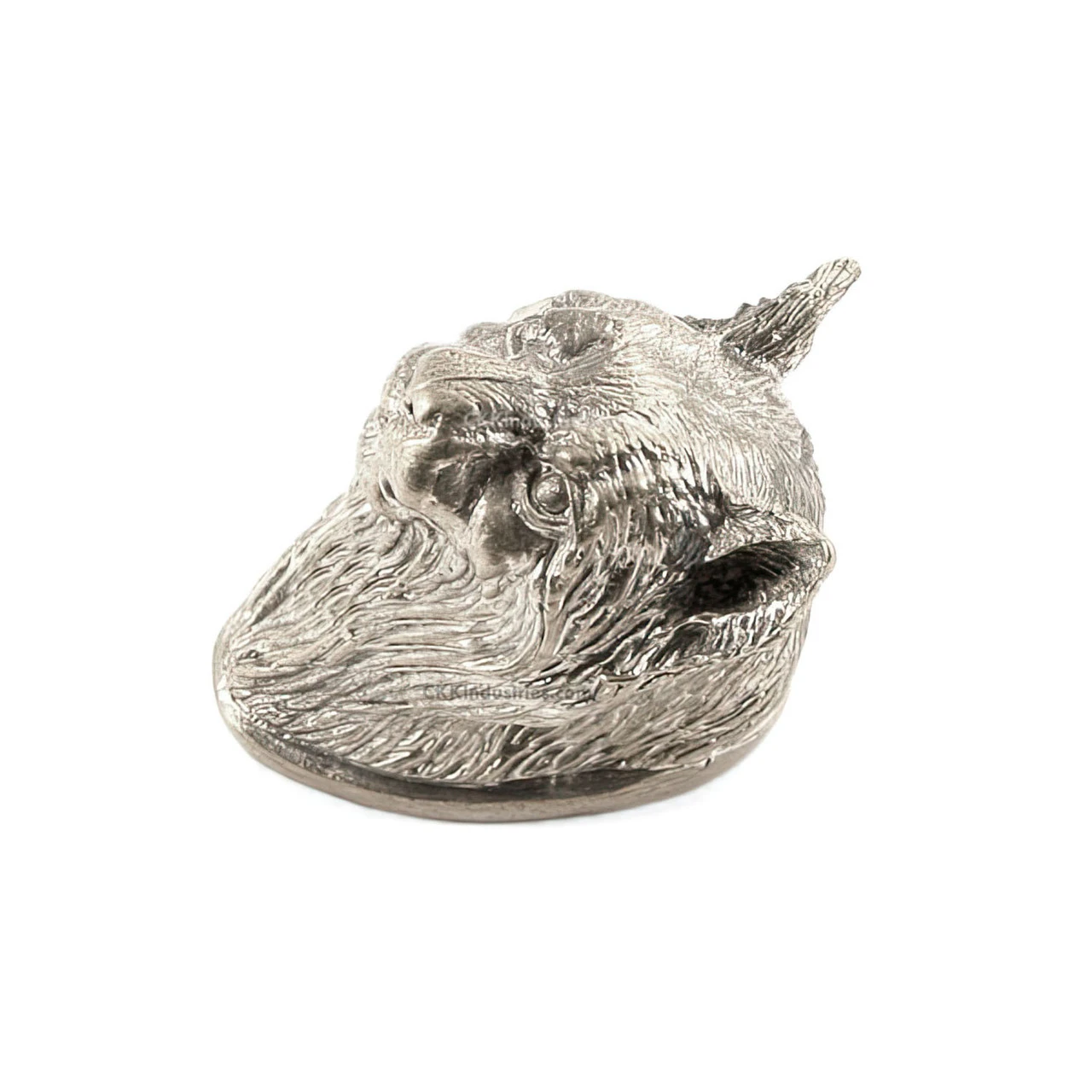 Pommel - Wild Cat Head - Nickel Silver