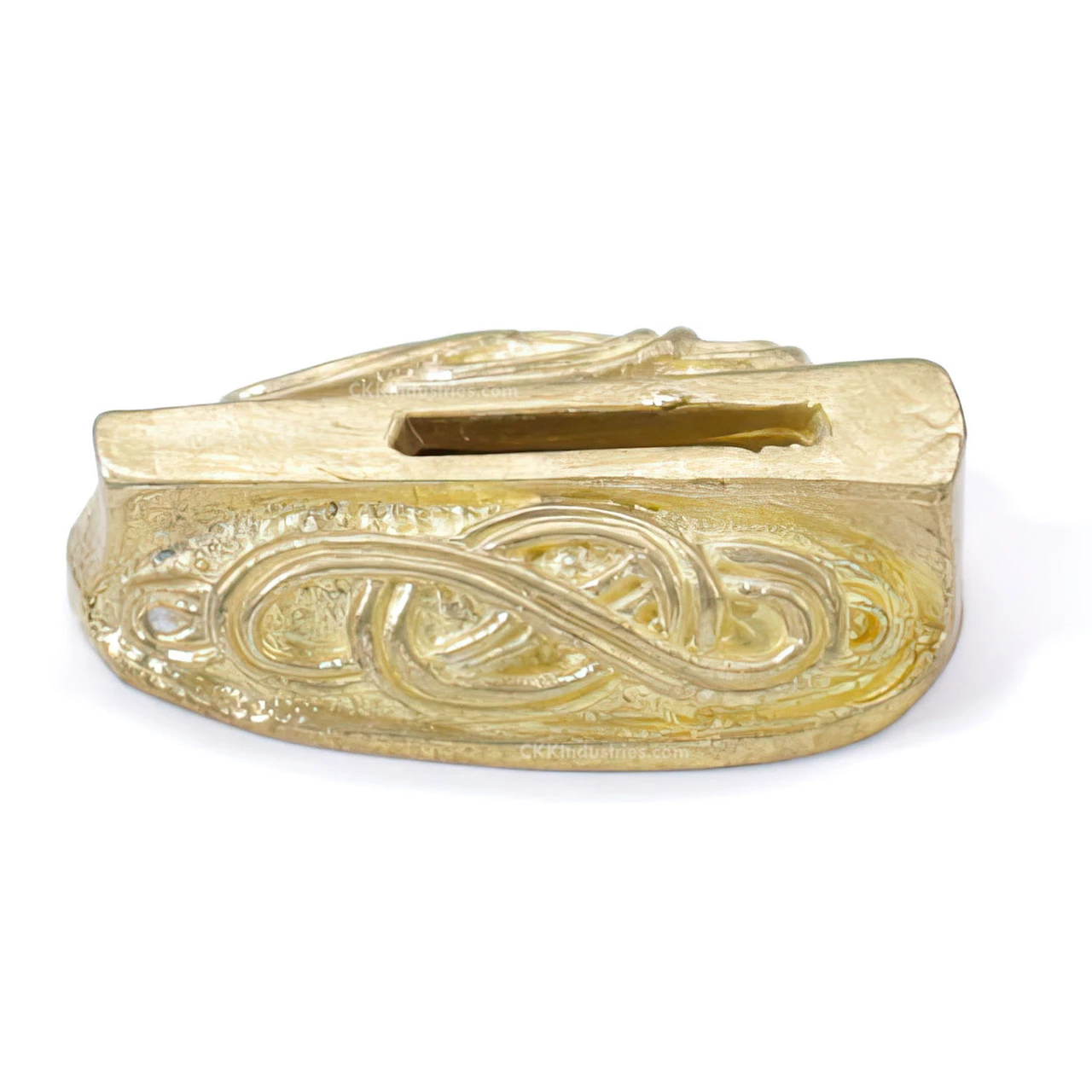 Guard - Celtic Knot - (1.22 x .670 x .340) - [0.59 x 0.075 slot] - Brass