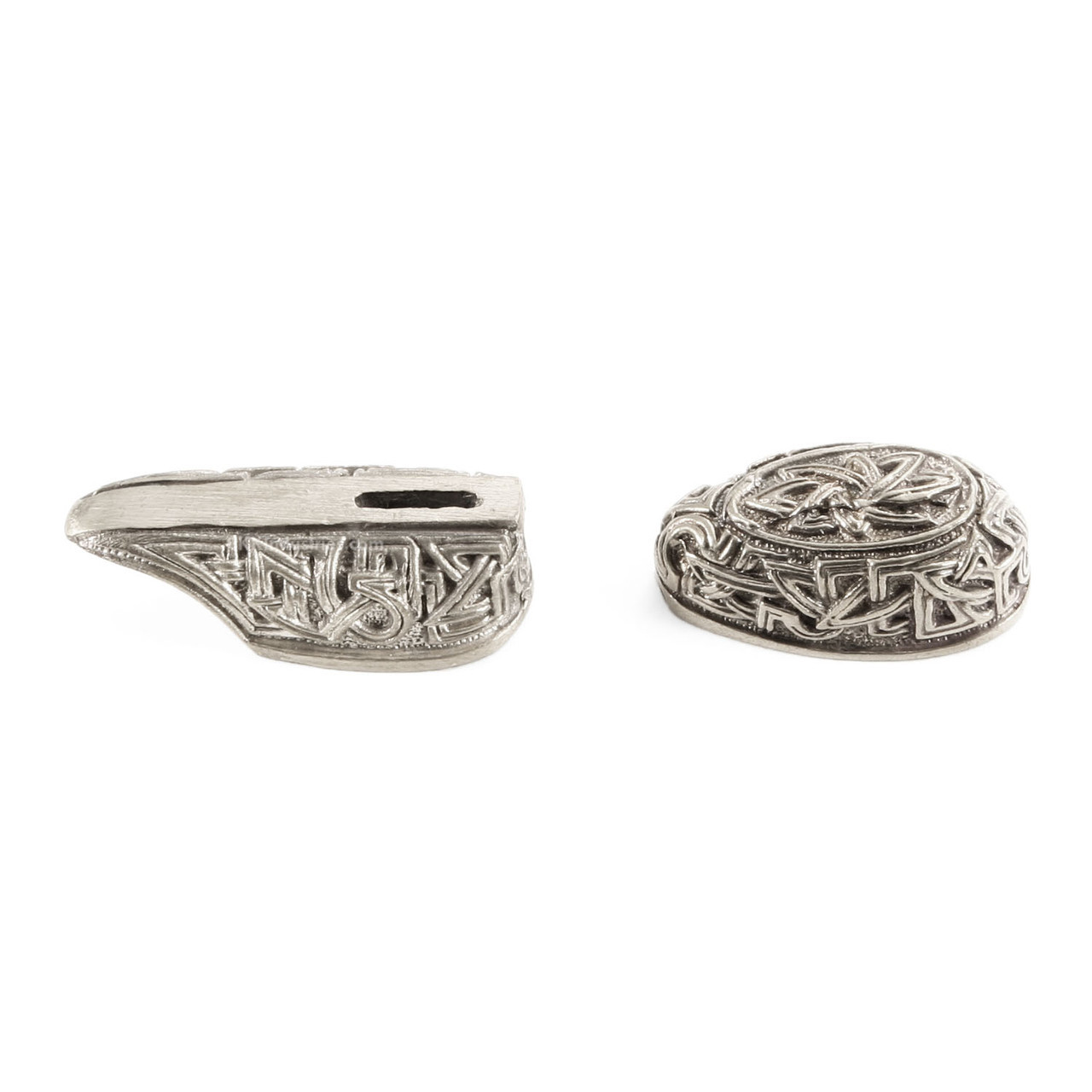 Celtic Knot Pommel & Guard Set II - Nickel Silver
