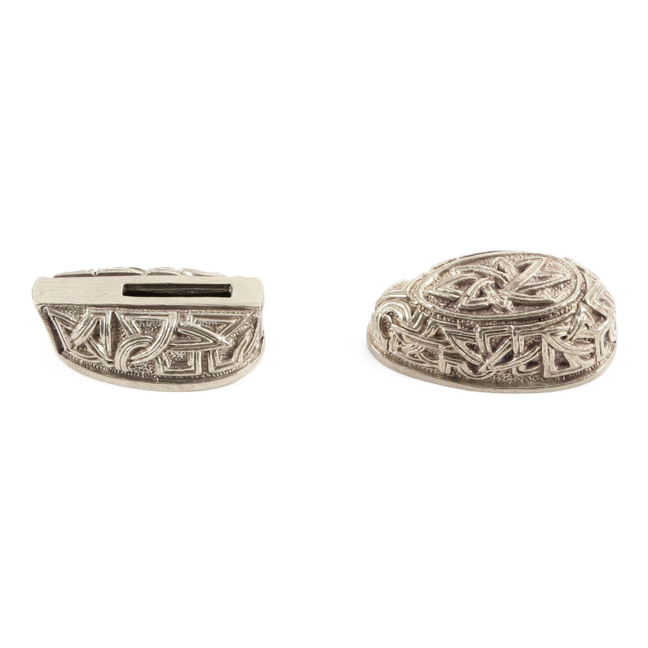 Celtic Knot Pommel & Guard Set IV - Nickel Silver