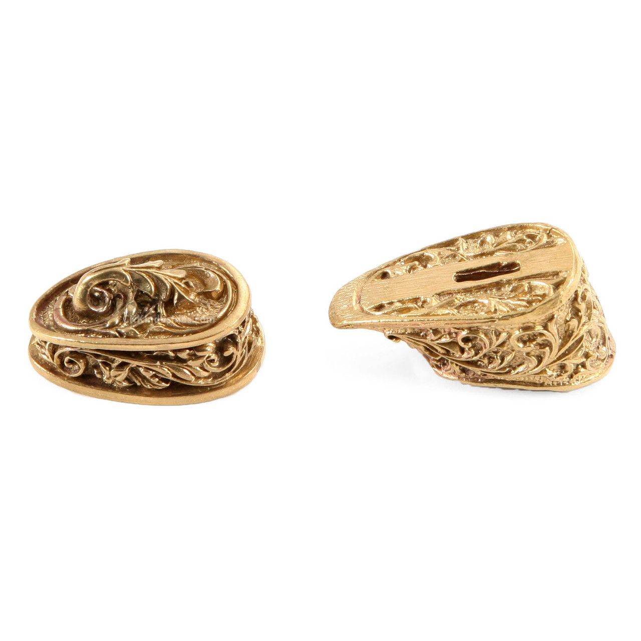 Floral Scroll Pommel & Guard Set - Bronze