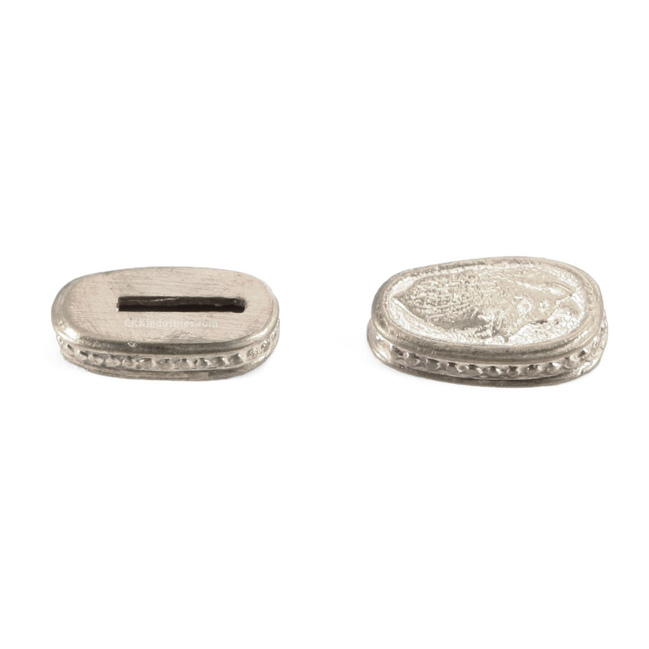 Engraved Fox Pommel & Guard Set - Nickel Silver