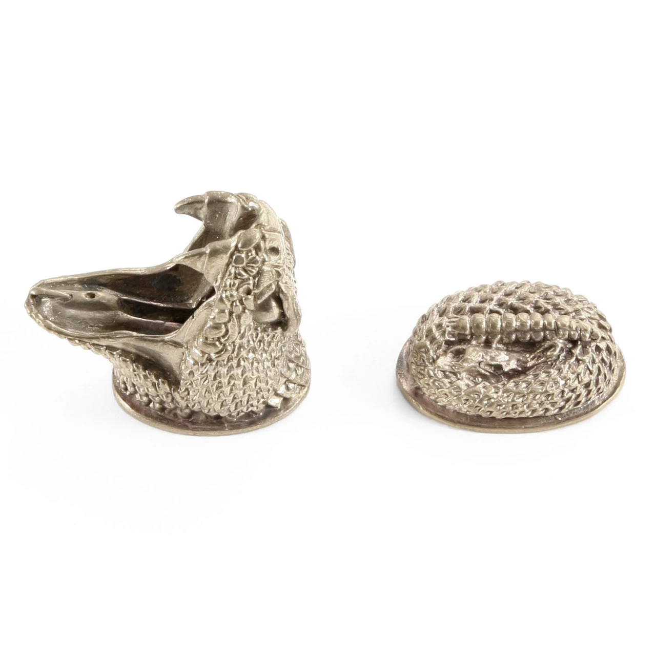 Pommel/Guard Set - Rattlesnake - Nickel Silver