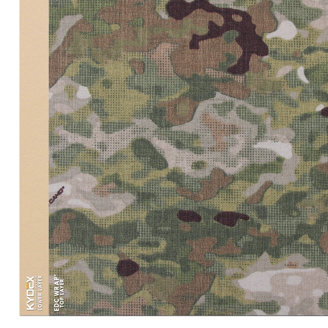 KYDEX® Sheet - EDC Wrapped - A-TACS U|CON - Desert Tan - (.080) - (1ft x 1ft)