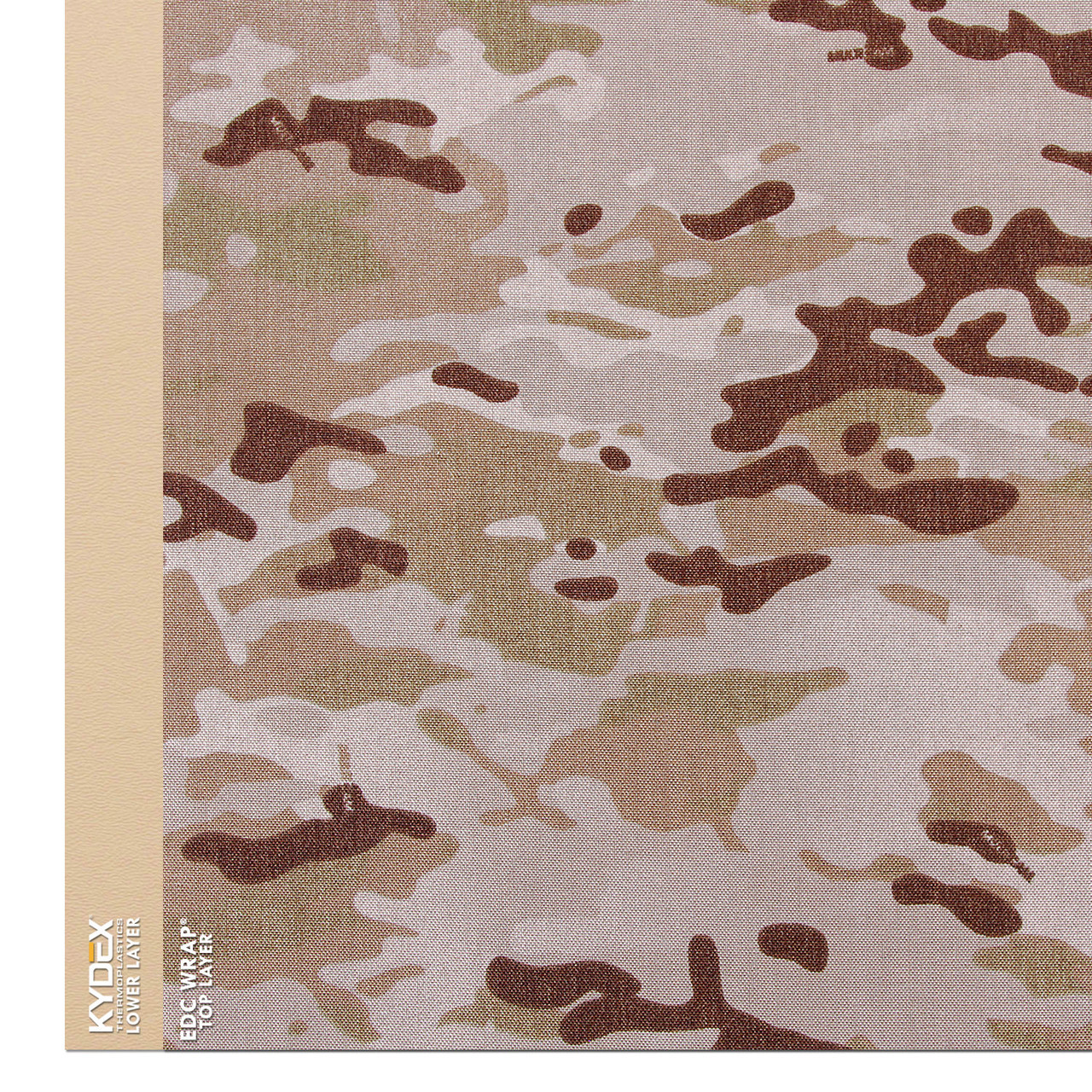 KYDEX® Sheet - EDC Wrapped - MULTICAM® ARID - Desert Tan - (.080) - (1ft x 1ft)